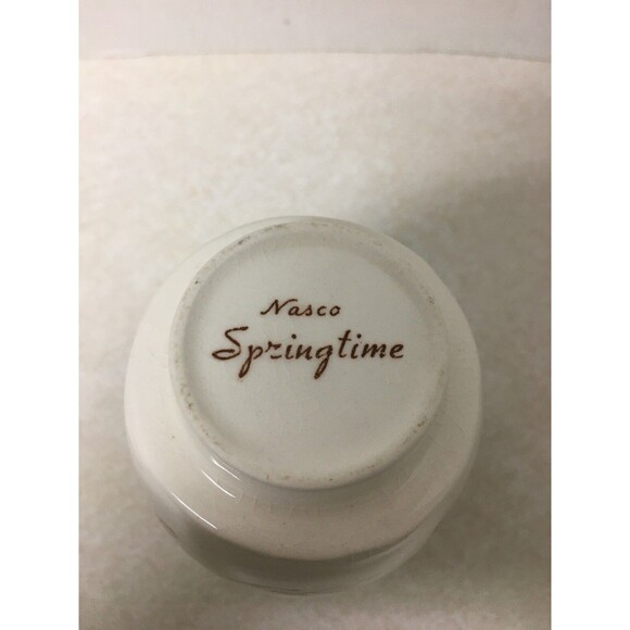 Vintage Nasco Springtime Ceramic Oil & Vinegar Cruet Set - Picture 6 of 6